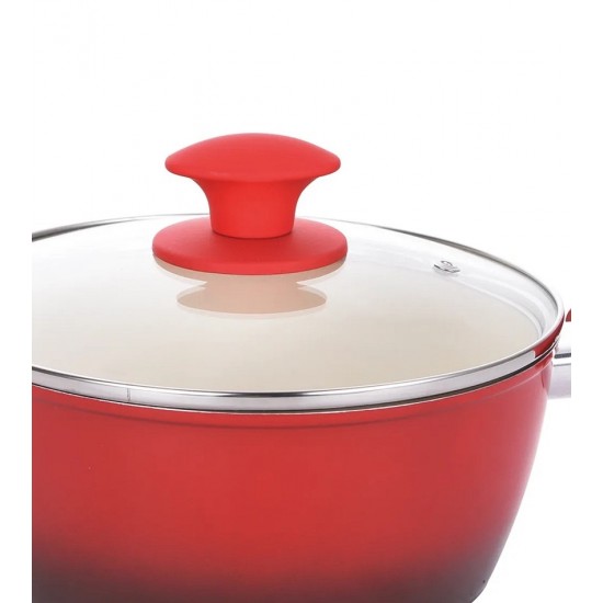 Caçarola 22cm 3,24 Litros 3.7mm Indução Ceramic Class Rubi